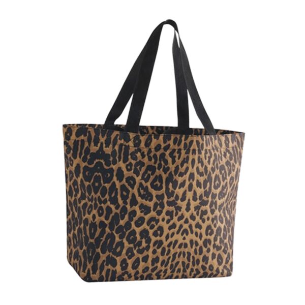 Leopard print carryall tote bag Thumbnail
